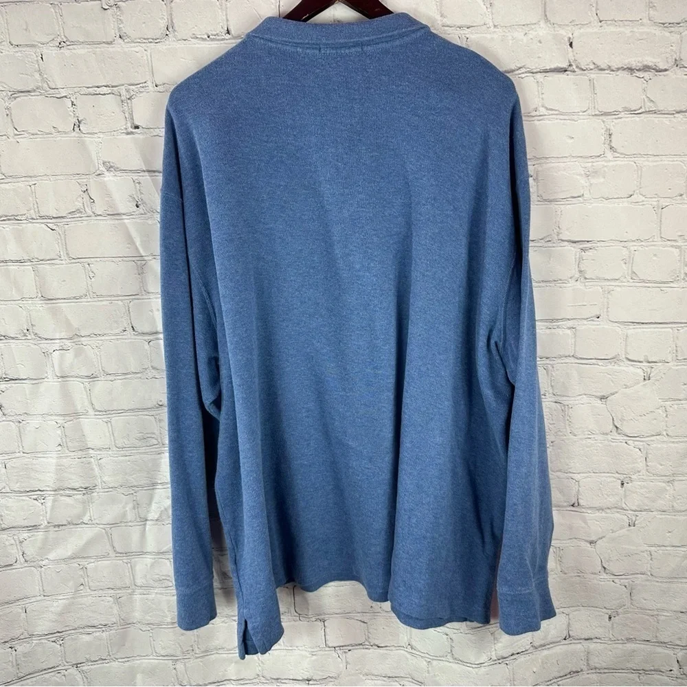Polo Ralph Lauren Estate Rib Blue 1/4 pullover Sweater sz 3XB